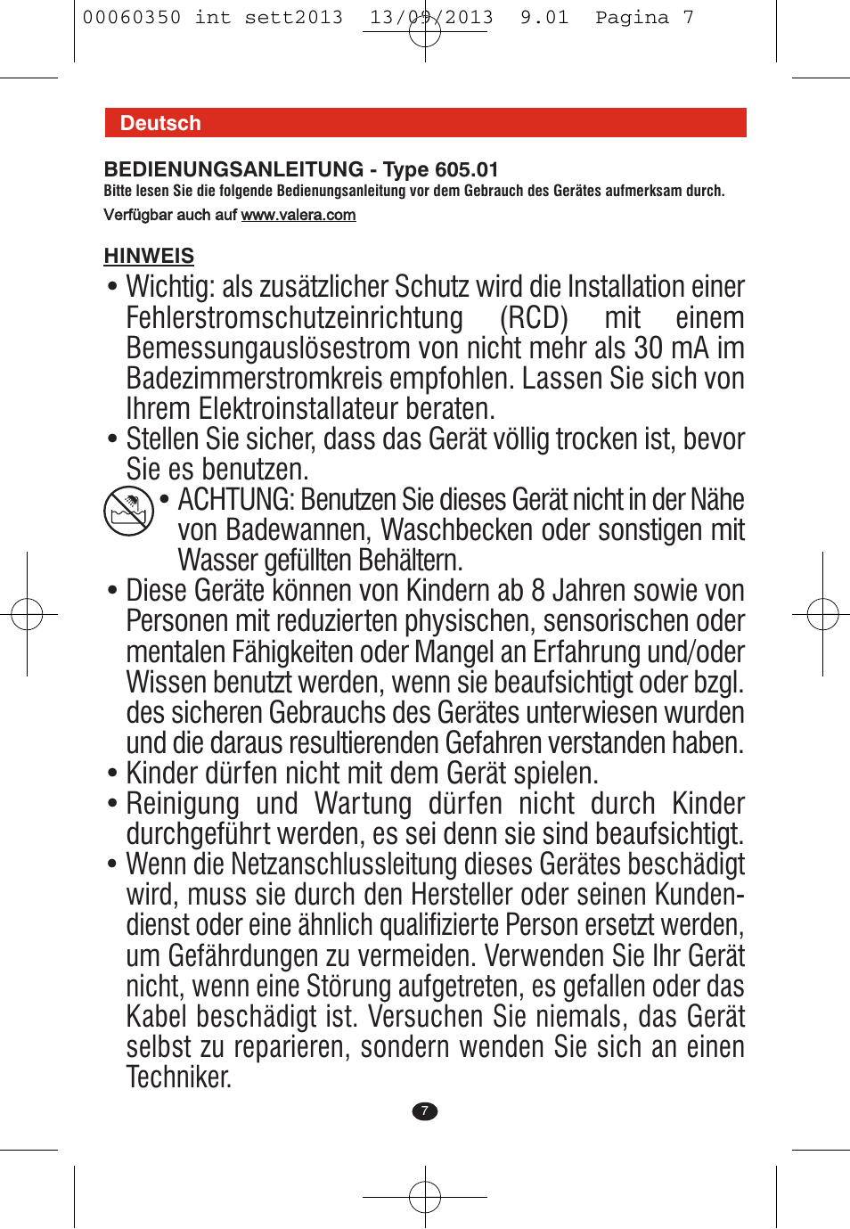 VALERA QUICK 24 User Manual | Page 5 / 62