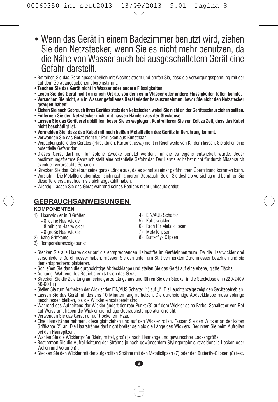 Gebrauchsanweisungen | VALERA QUICK 24 User Manual | Page 6 / 62