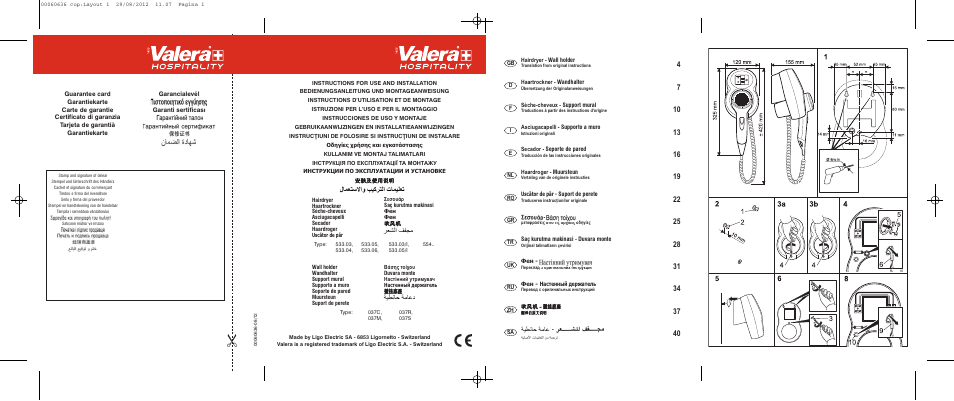 VALERA PREMIUM 1200 SHAVER User Manual | 42 pages