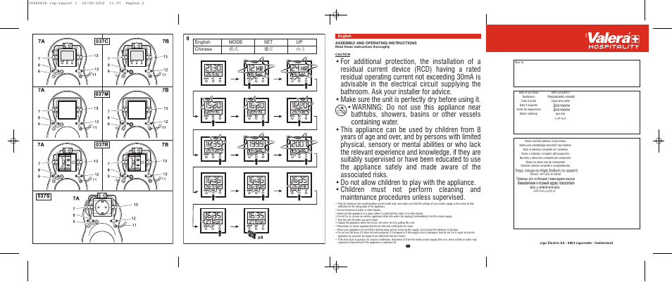 VALERA PREMIUM 1200 SHAVER User Manual | Page 2 / 42