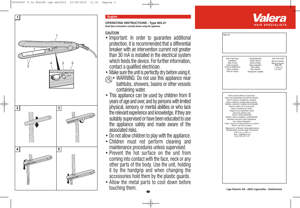 VALERA SYNTHESIS User Manual | Page 2 / 62