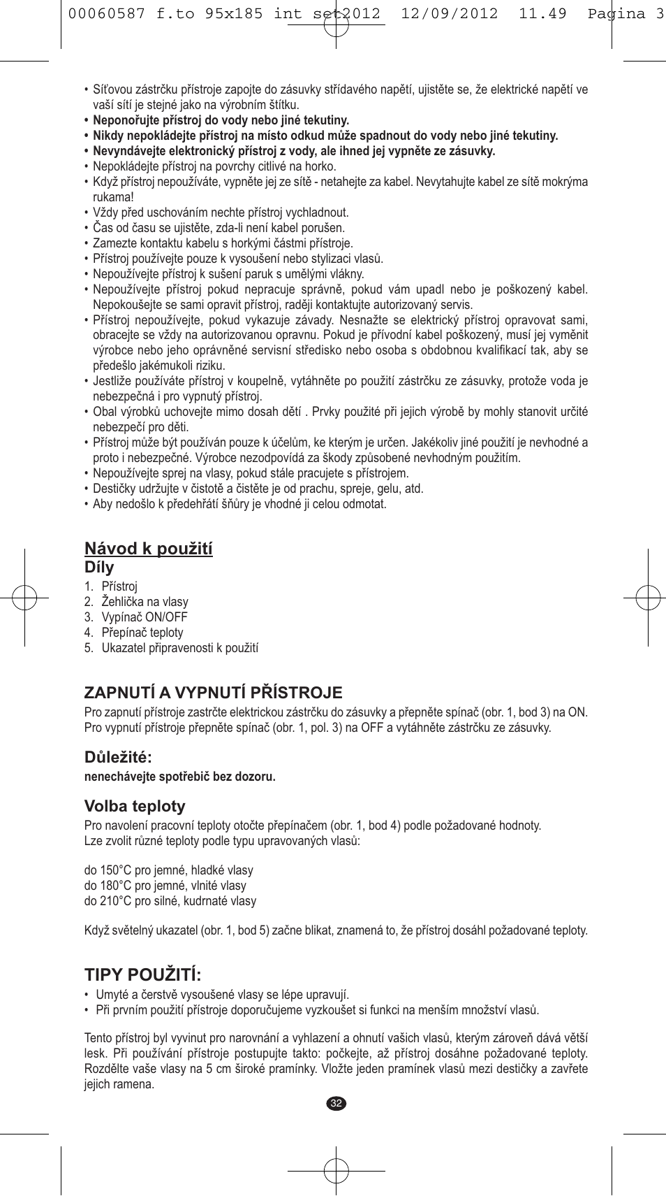 Návod k použití, Tipy použití | VALERA SYNTHESIS User Manual | Page 30 / 62