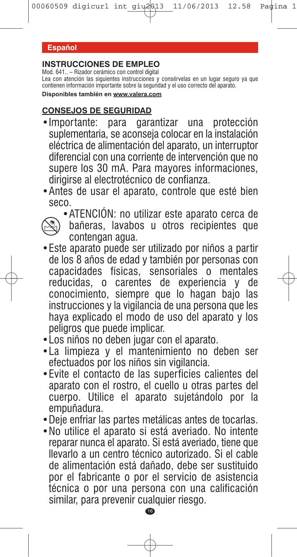 VALERA DIGICURL User Manual | Page 14 / 74