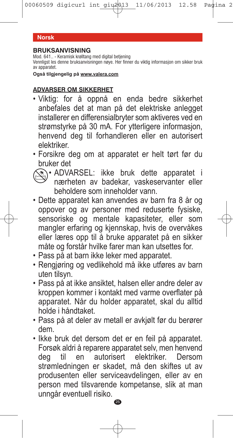 VALERA DIGICURL User Manual | Page 23 / 74