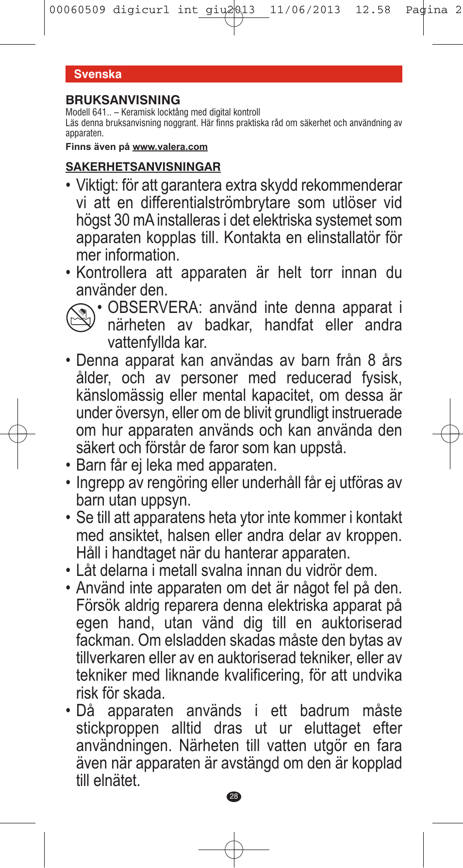 VALERA DIGICURL User Manual | Page 26 / 74