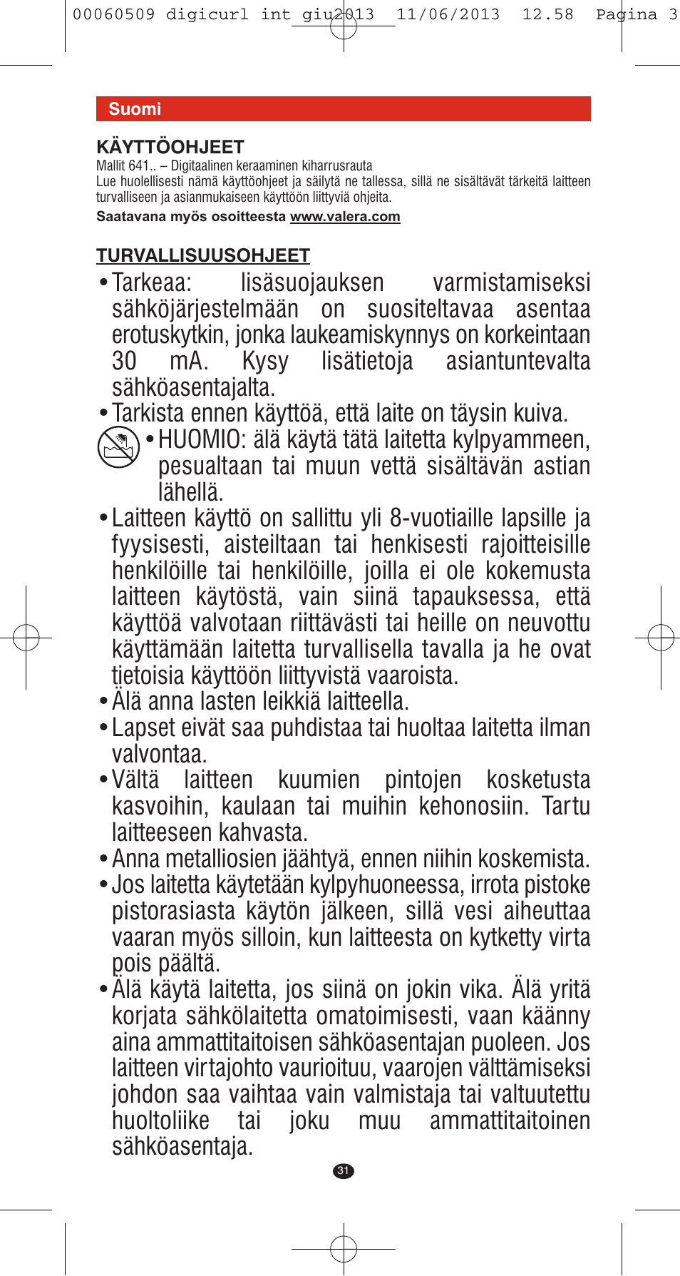 VALERA DIGICURL User Manual | Page 29 / 74