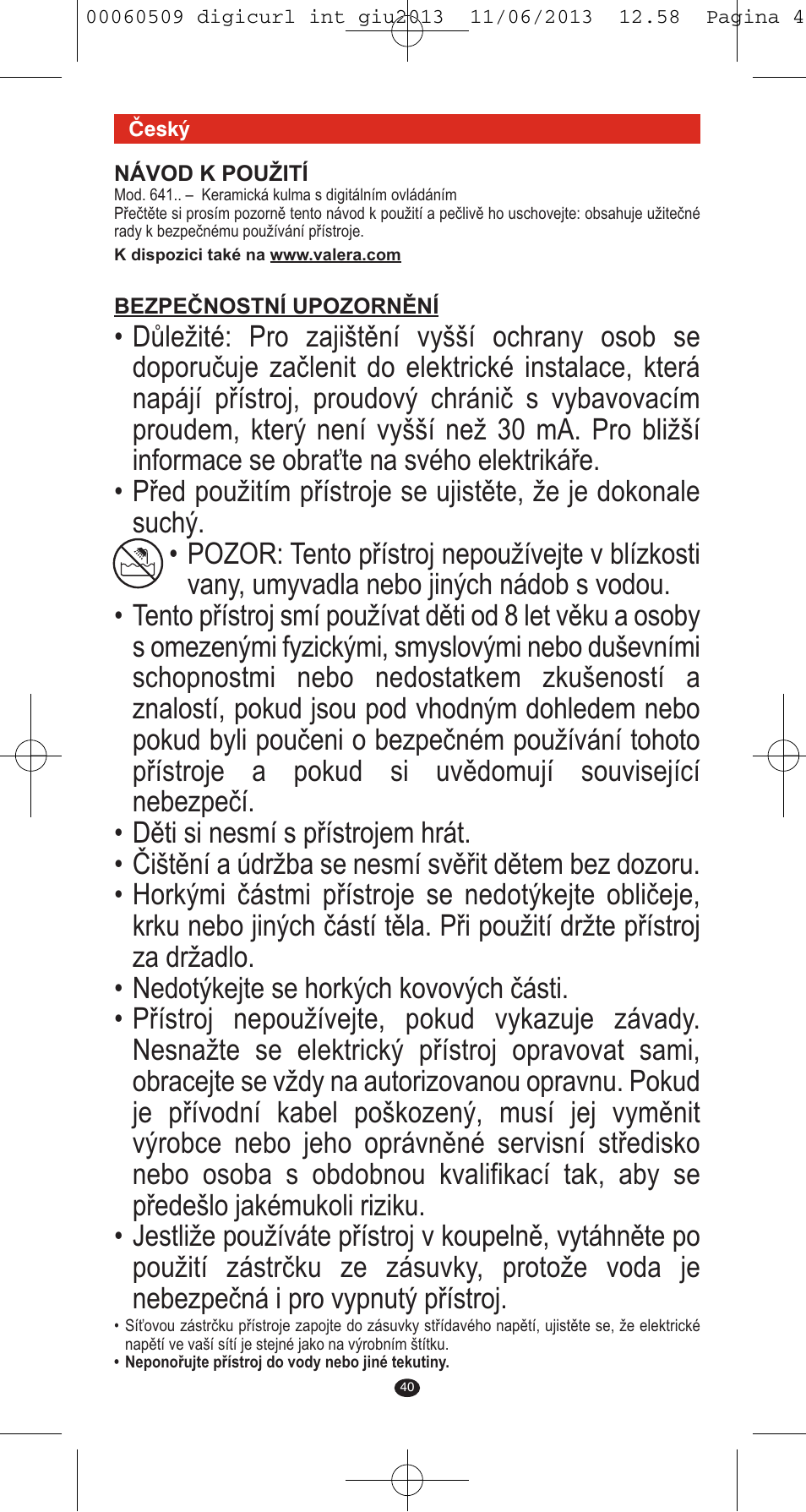 VALERA DIGICURL User Manual | Page 38 / 74