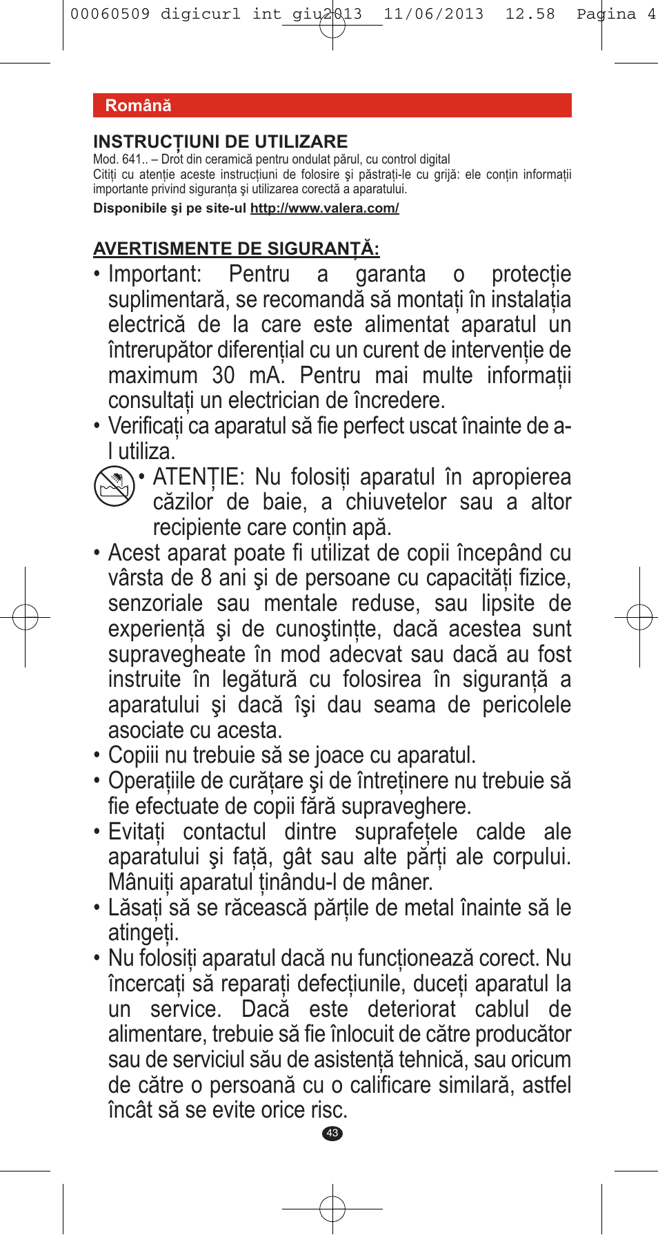 VALERA DIGICURL User Manual | Page 41 / 74