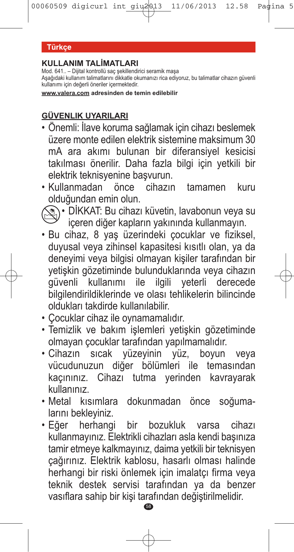 VALERA DIGICURL User Manual | Page 56 / 74