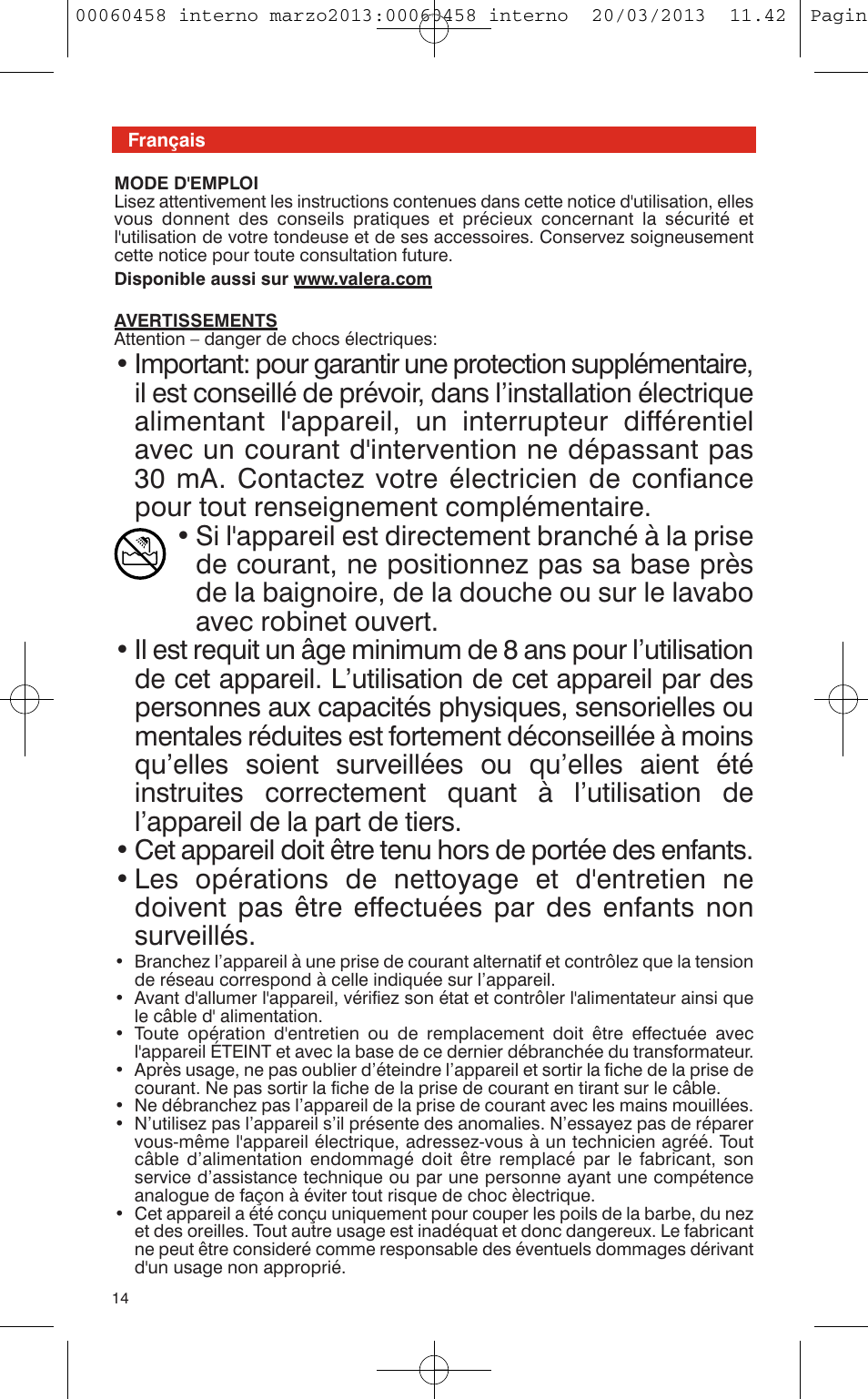 VALERA CONTOUR X CERAMIC User Manual | Page 10 / 74