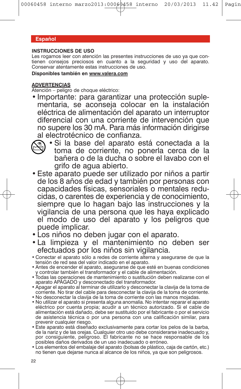 VALERA CONTOUR X CERAMIC User Manual | Page 18 / 74