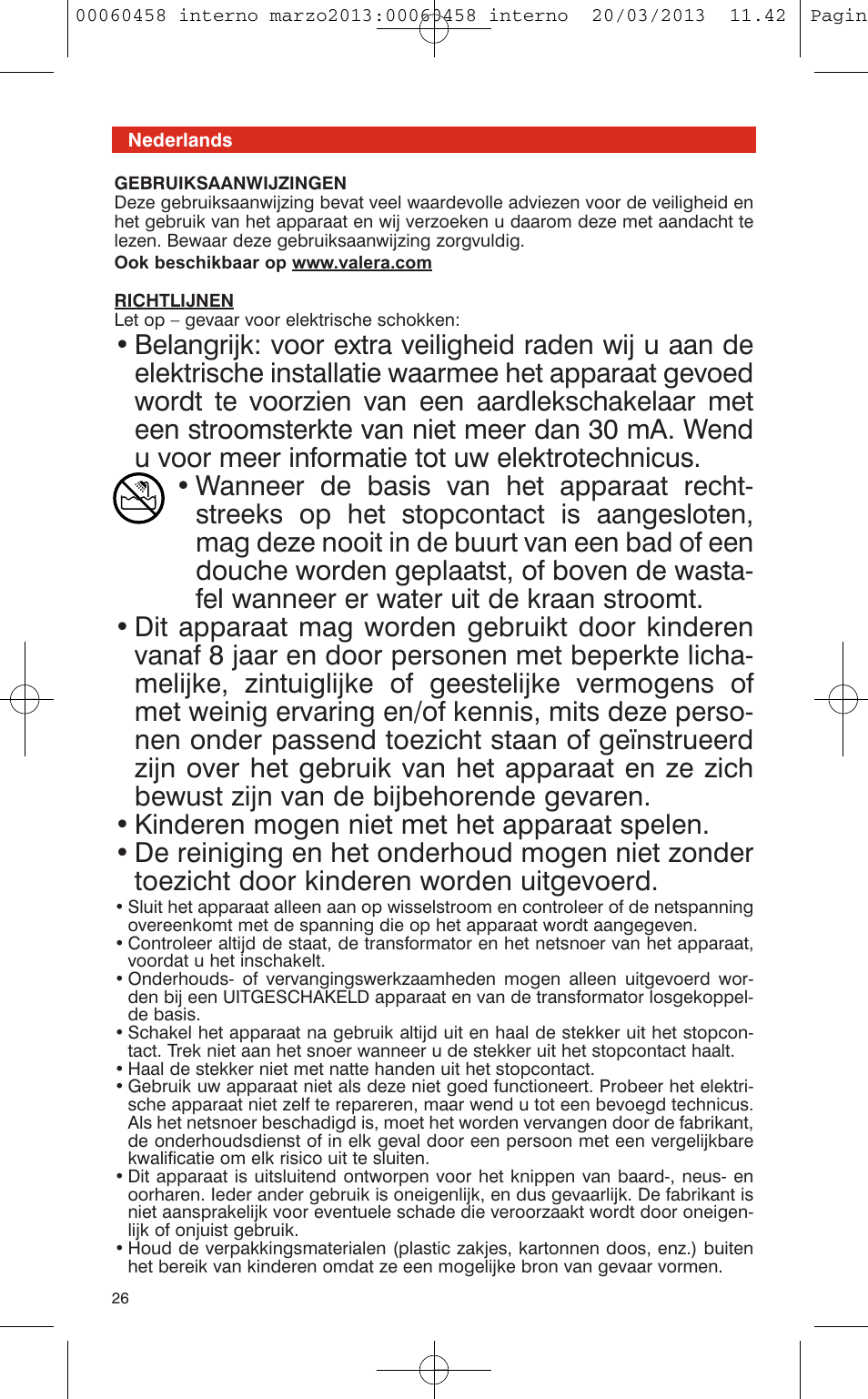 VALERA CONTOUR X CERAMIC User Manual | Page 22 / 74