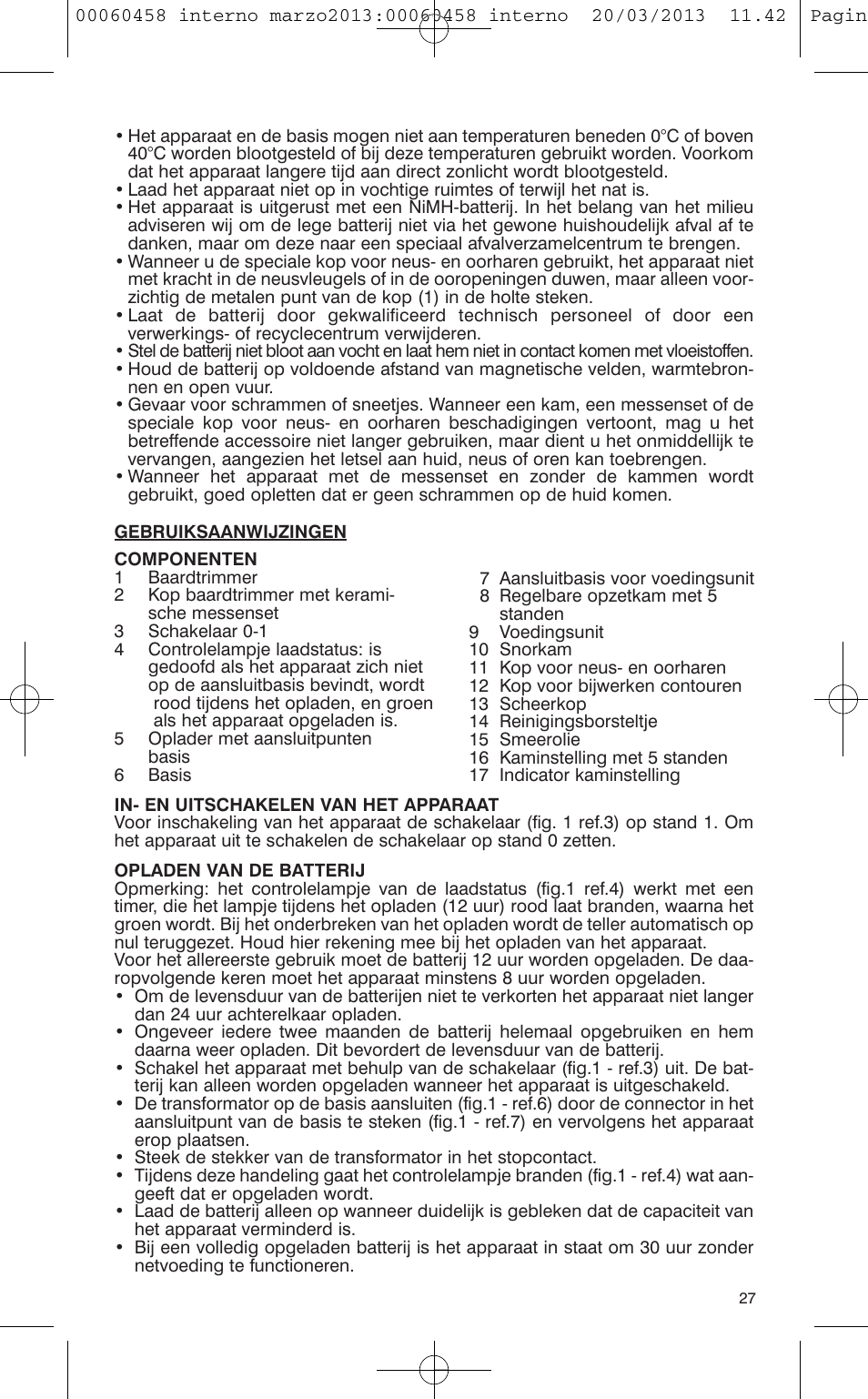 VALERA CONTOUR X CERAMIC User Manual | Page 23 / 74