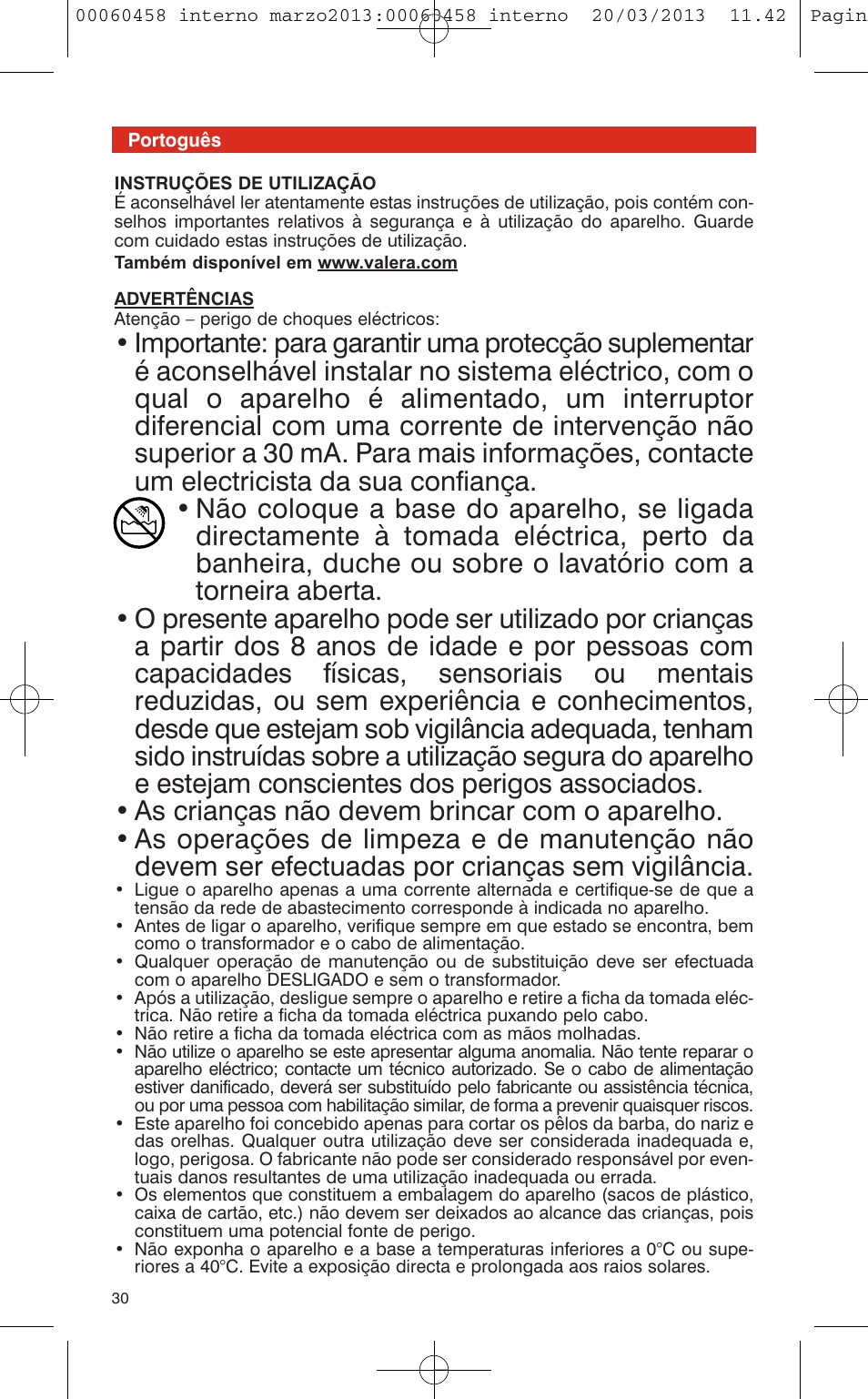VALERA CONTOUR X CERAMIC User Manual | Page 26 / 74