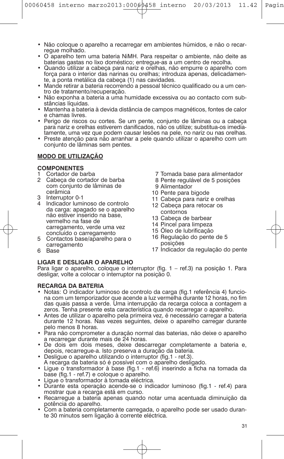 VALERA CONTOUR X CERAMIC User Manual | Page 27 / 74