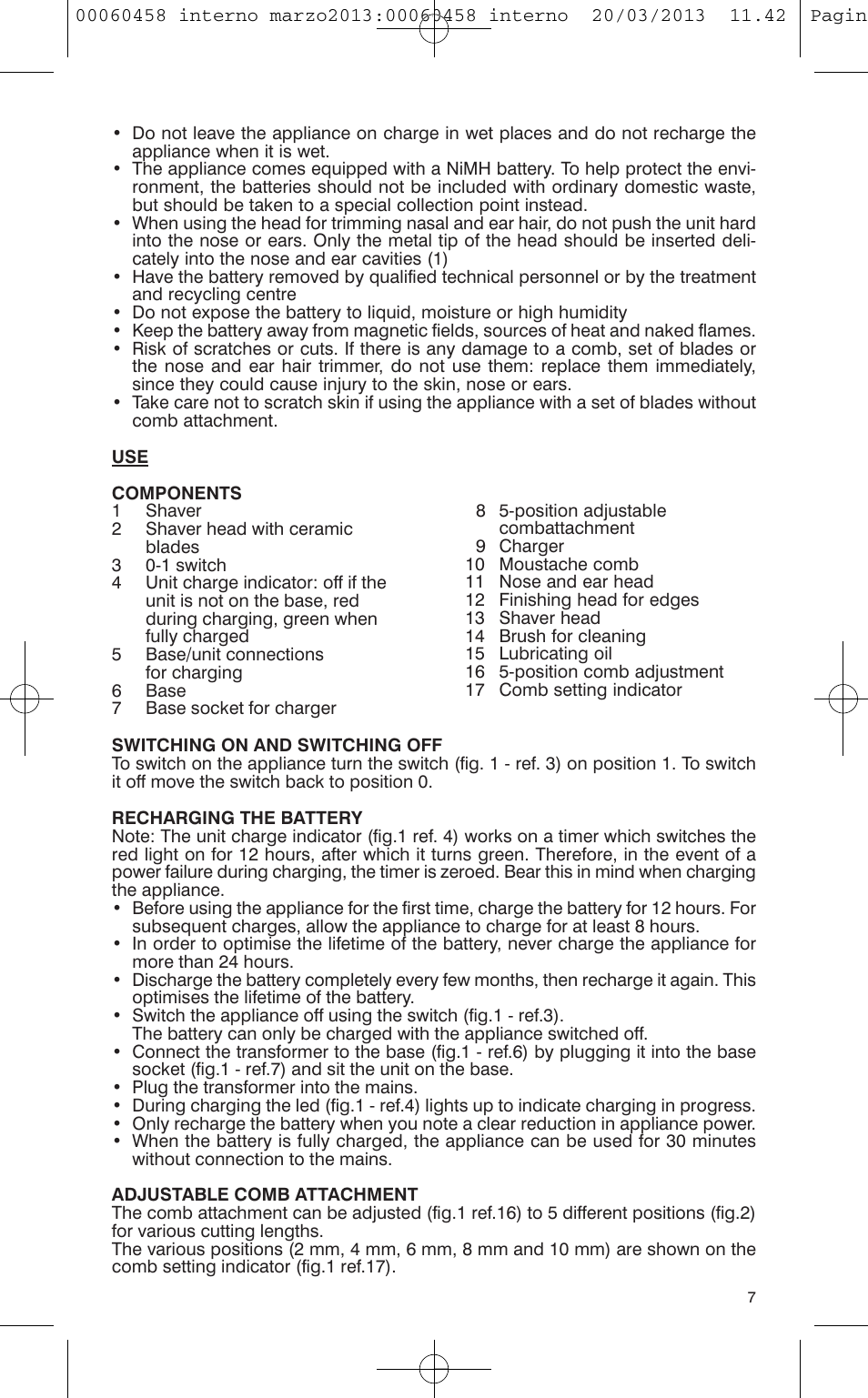 VALERA CONTOUR X CERAMIC User Manual | Page 3 / 74