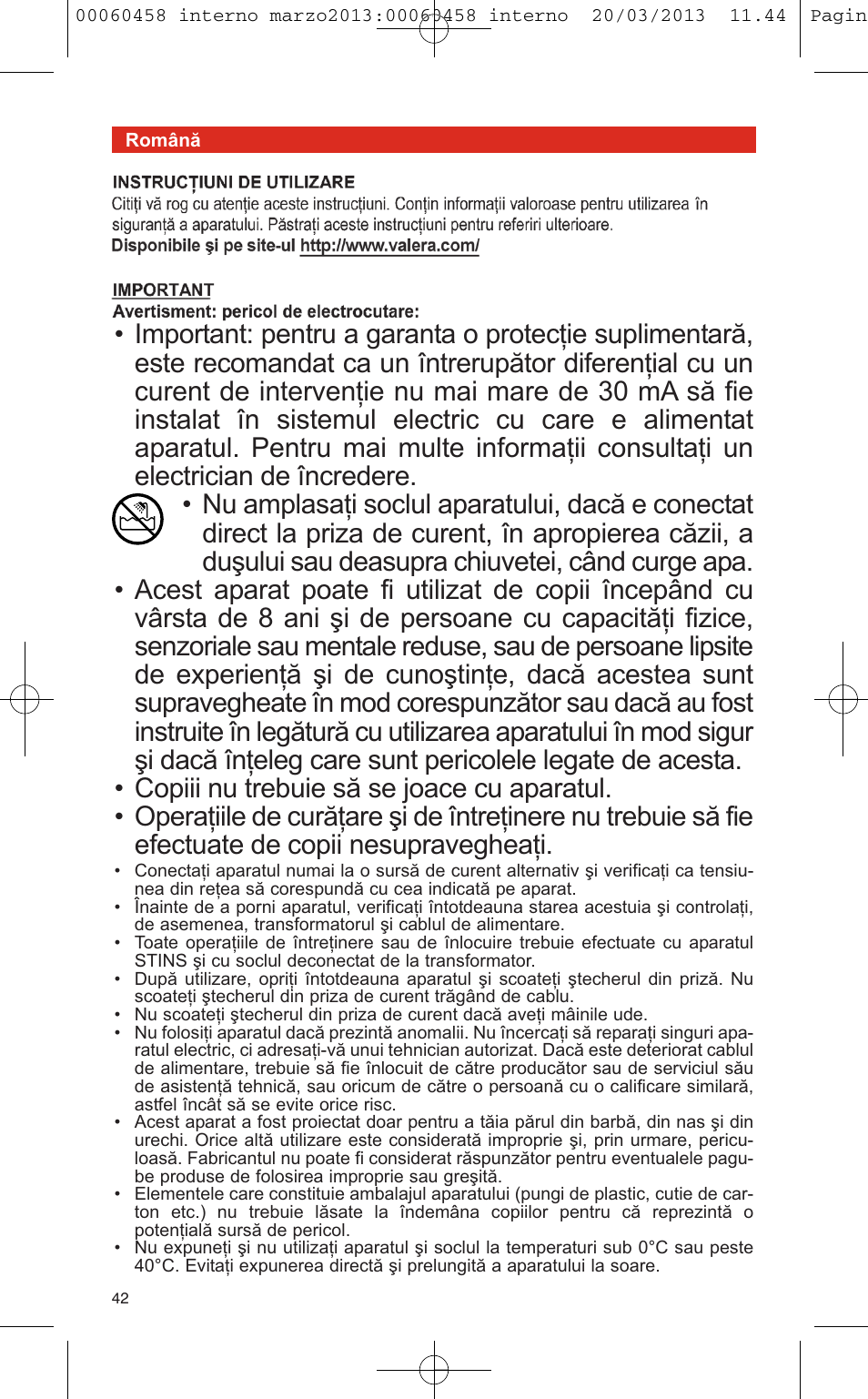 VALERA CONTOUR X CERAMIC User Manual | Page 38 / 74