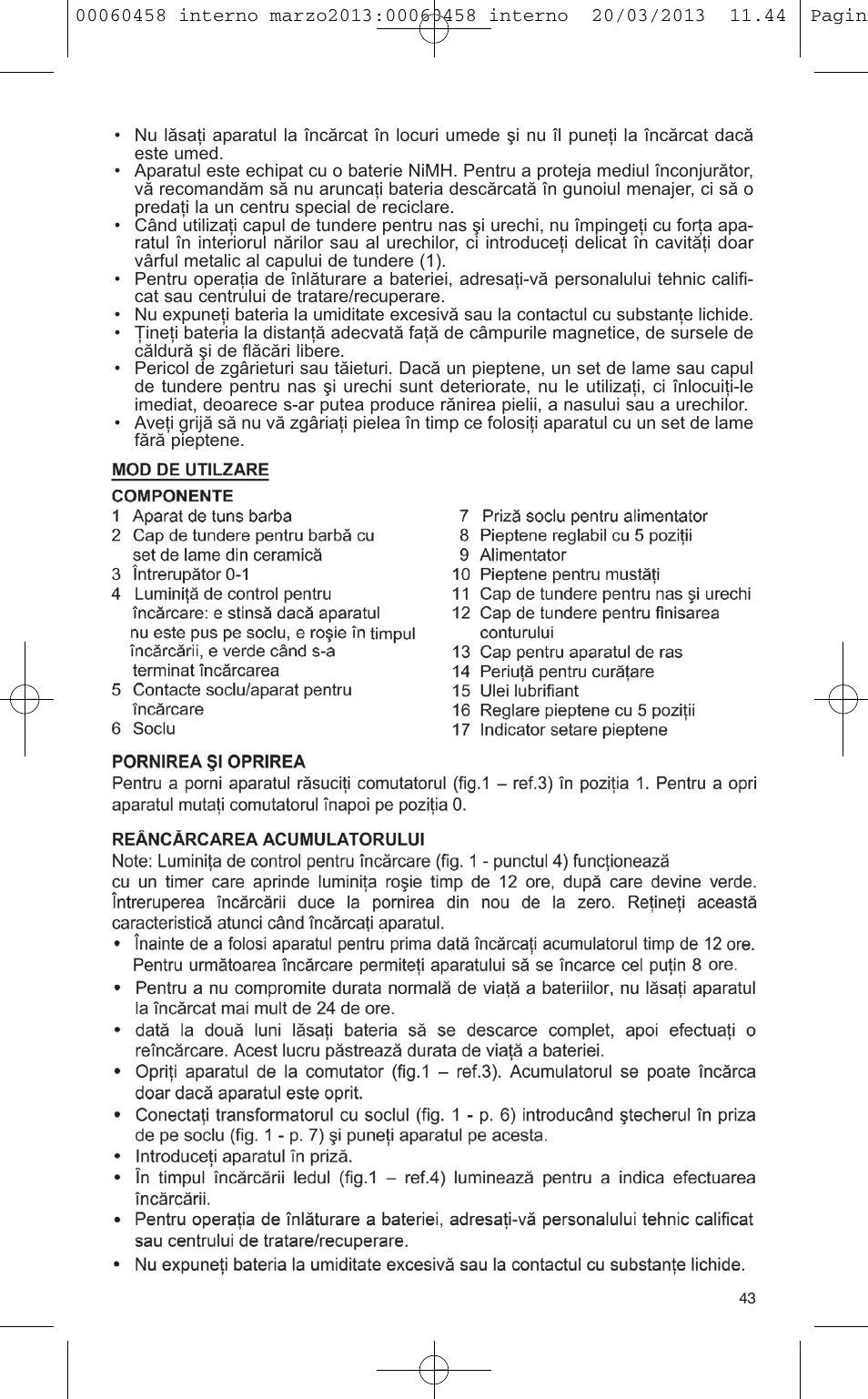 VALERA CONTOUR X CERAMIC User Manual | Page 39 / 74