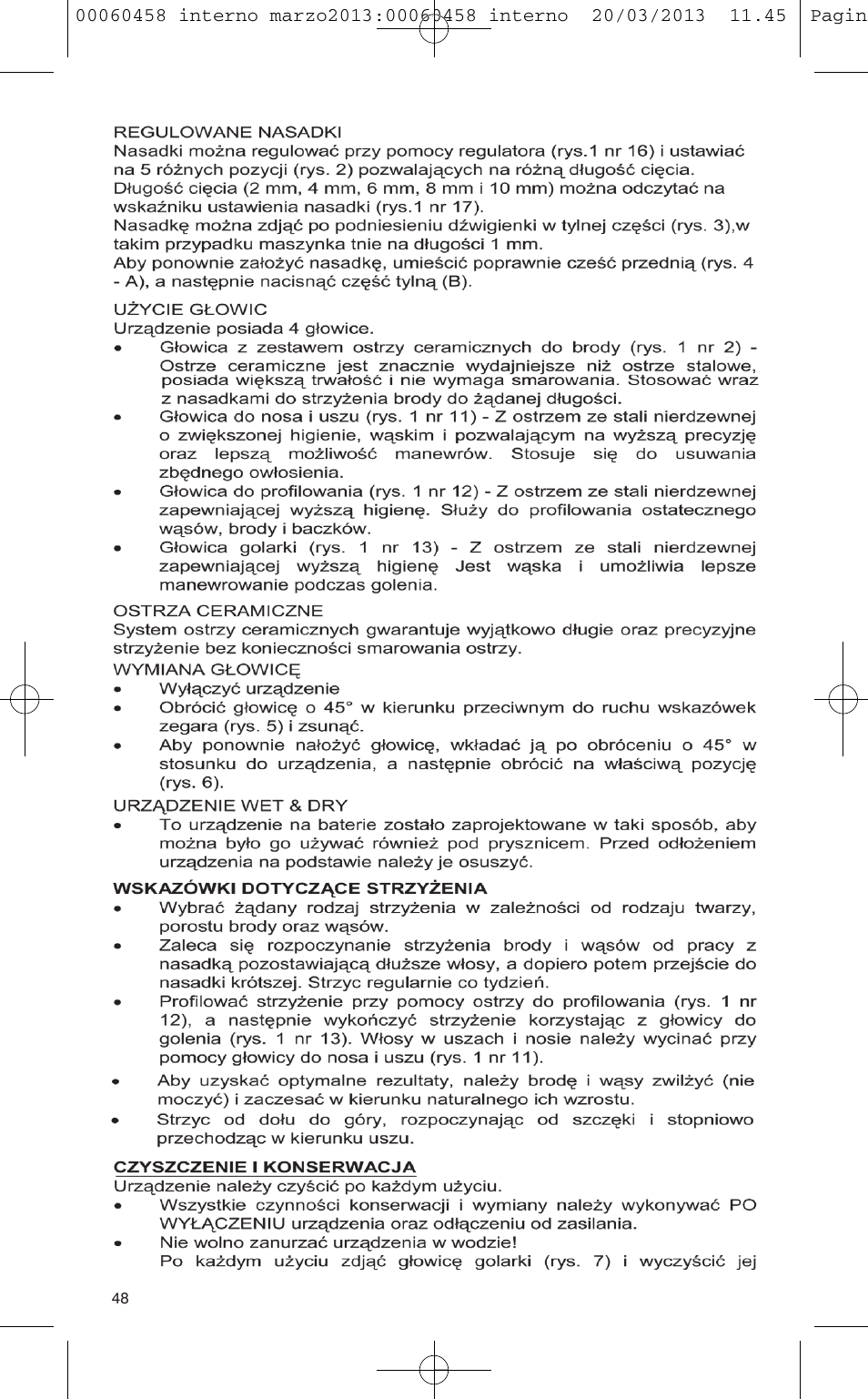 VALERA CONTOUR X CERAMIC User Manual | Page 44 / 74