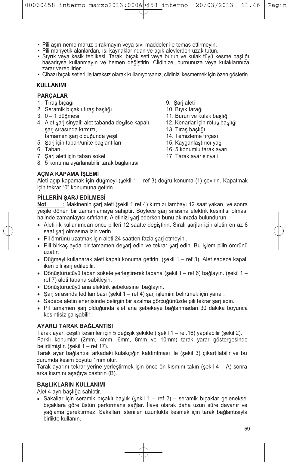 VALERA CONTOUR X CERAMIC User Manual | Page 55 / 74