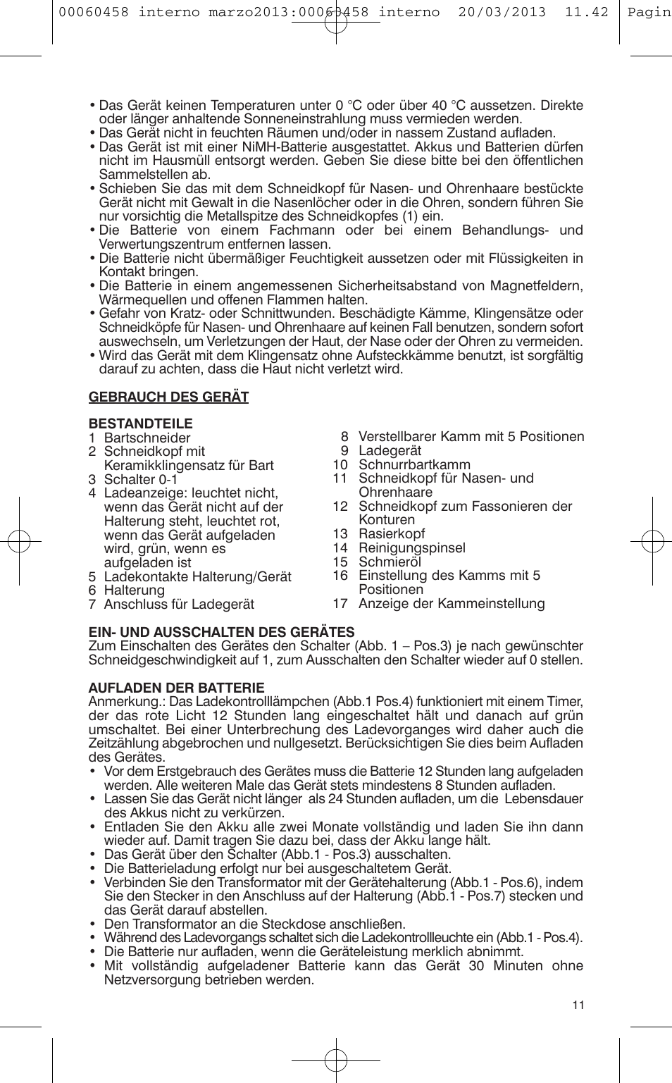 VALERA CONTOUR X CERAMIC User Manual | Page 7 / 74