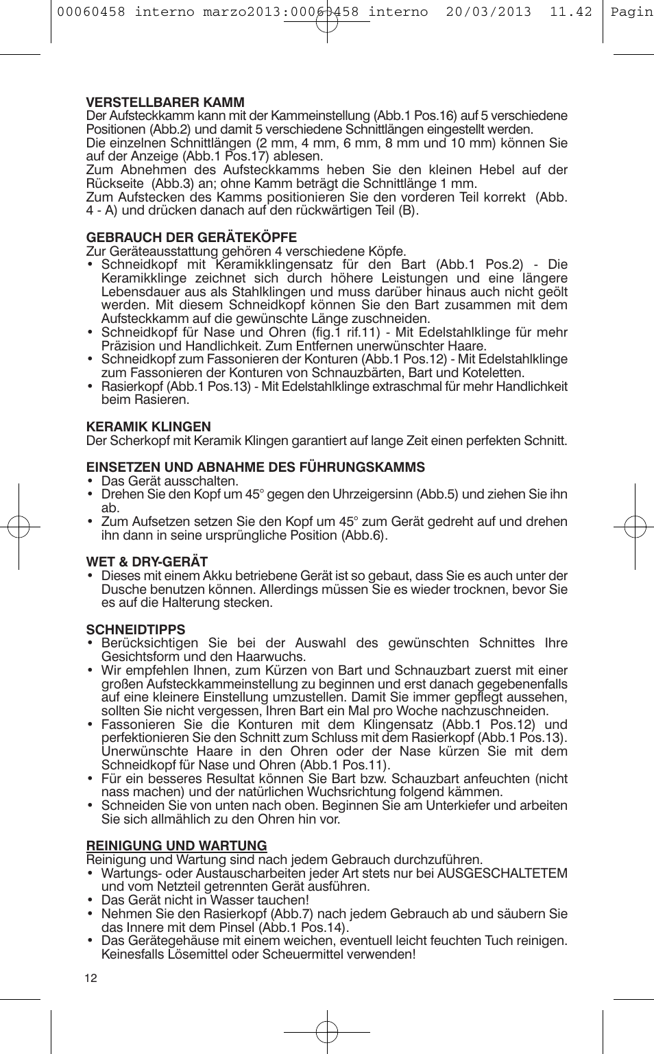 VALERA CONTOUR X CERAMIC User Manual | Page 8 / 74