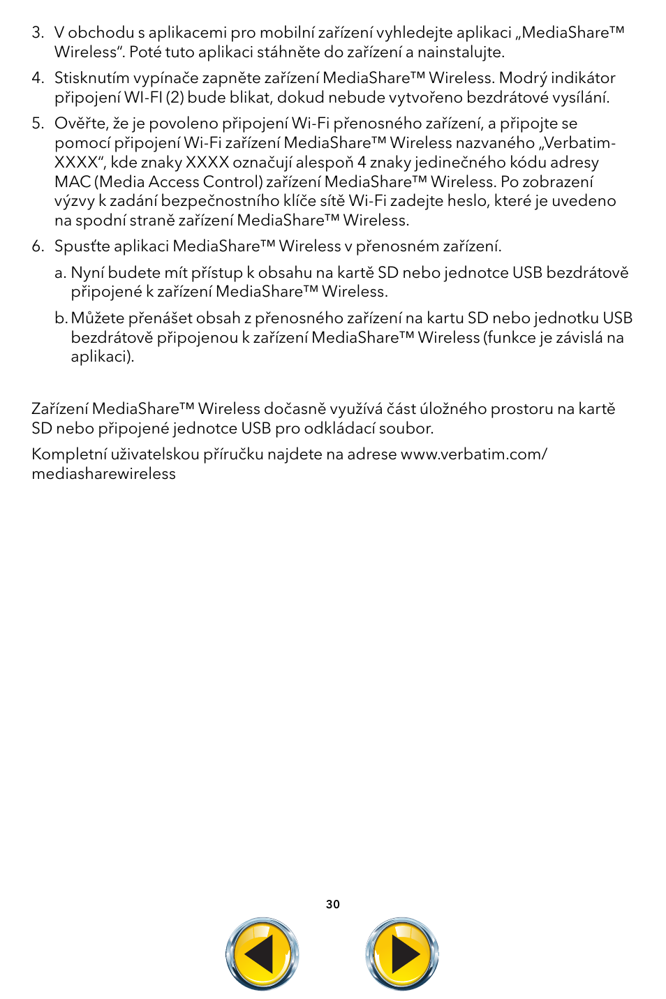 Verbatim MediaShare Wireless User Manual | Page 30 / 50