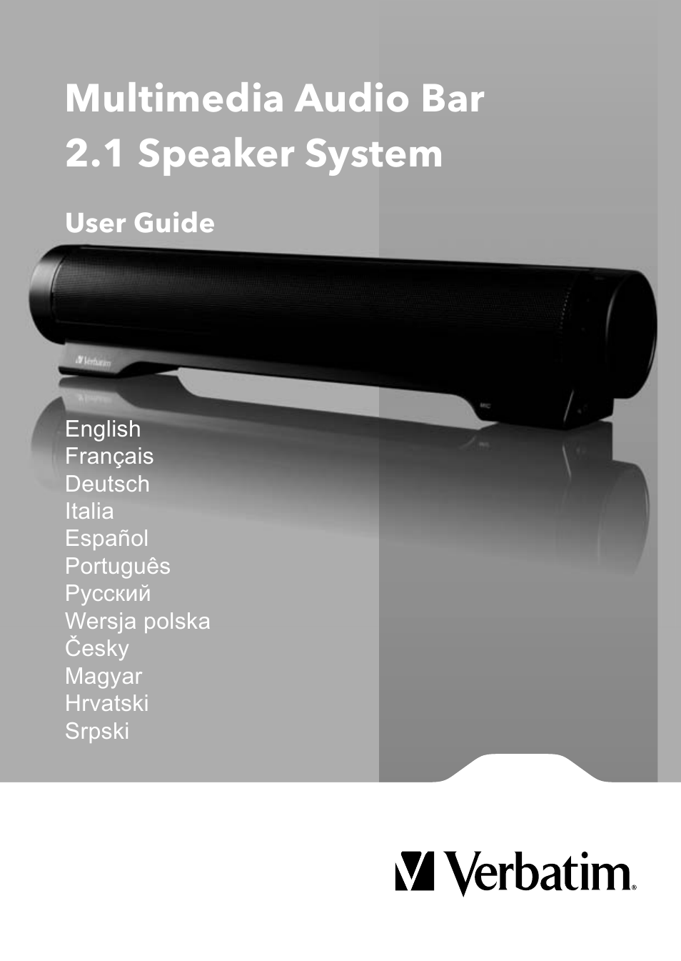 Verbatim Multimedia Audio Bar 2.1 Speaker System User Manual | 33 pages