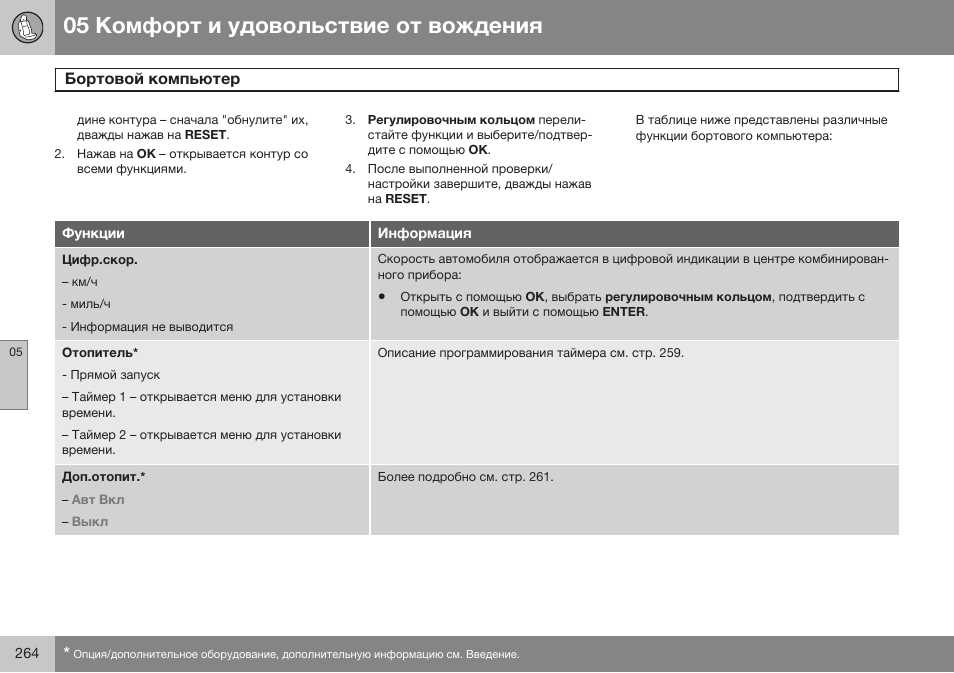 Volvo XC70 MY14 руководство по эксплуатации User Manual | Page 266 / 492