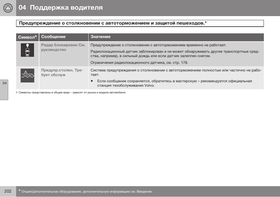 Volvo S80 MY14 руководство по эксплуатации User Manual | Page 204 / 478