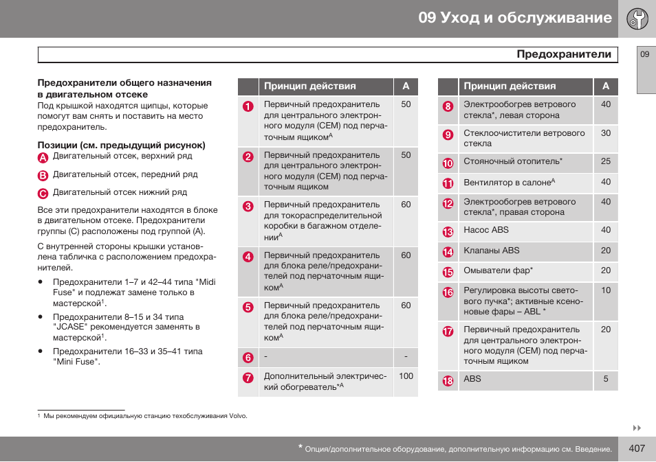 Позиции (см. предыдущий рисунок) | Volvo S80 MY14 руководство по эксплуатации User Manual | Page 409 / 478