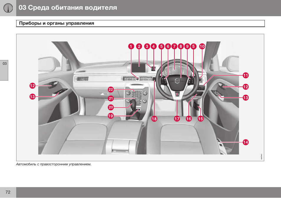 Volvo S80 MY14 руководство по эксплуатации User Manual | Page 74 / 478