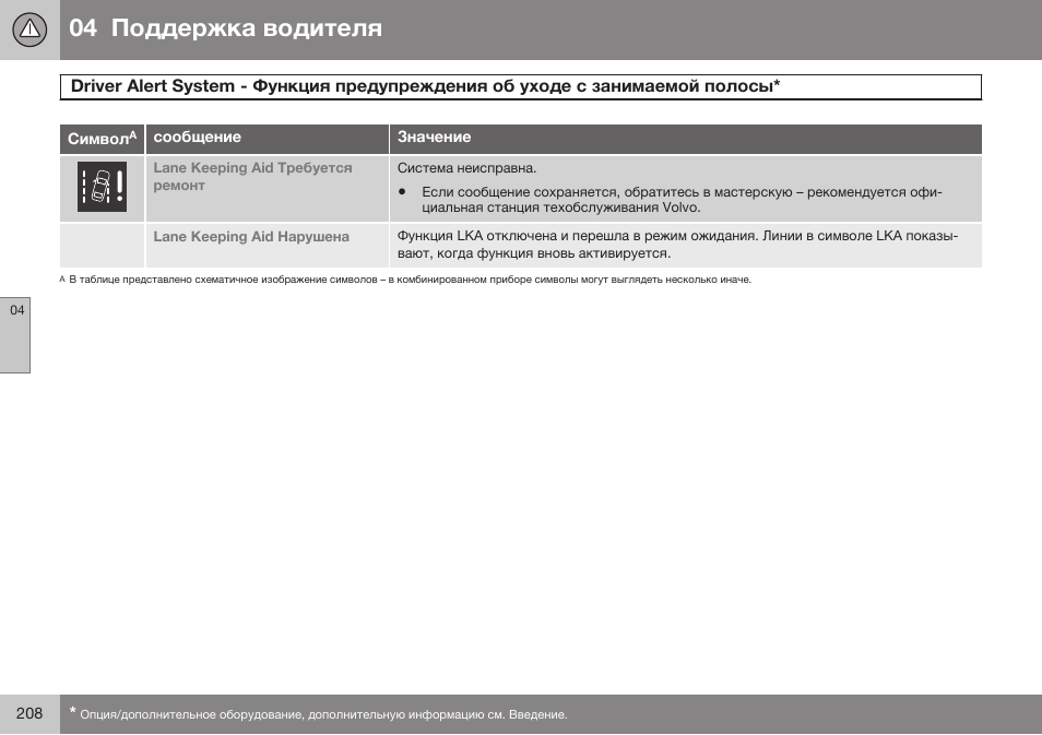 Dбiеeб aleбг sивгem | Volvo V40 Cross Country MY14 руководство по эксплуатации User Manual | Page 210 / 472