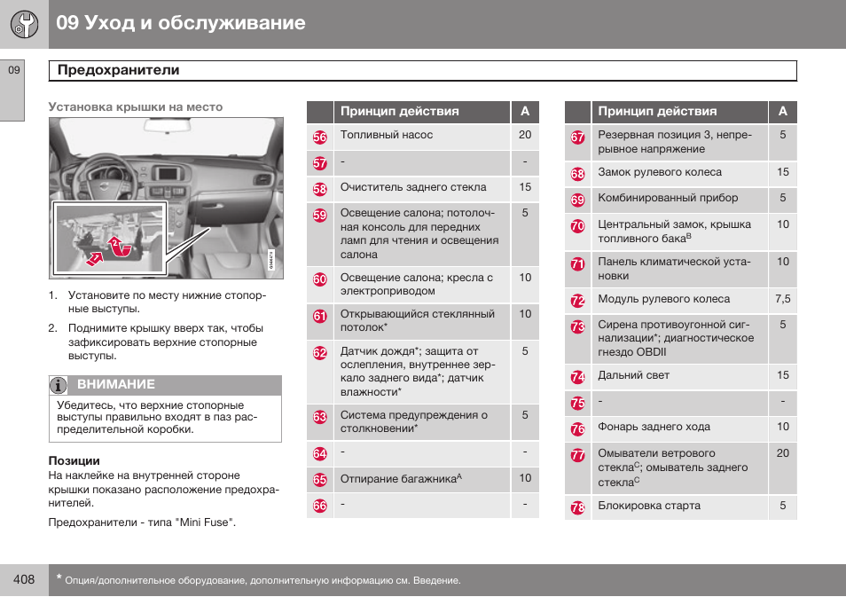 Позиции | Volvo V40 Cross Country MY14 руководство по эксплуатации User Manual | Page 410 / 472