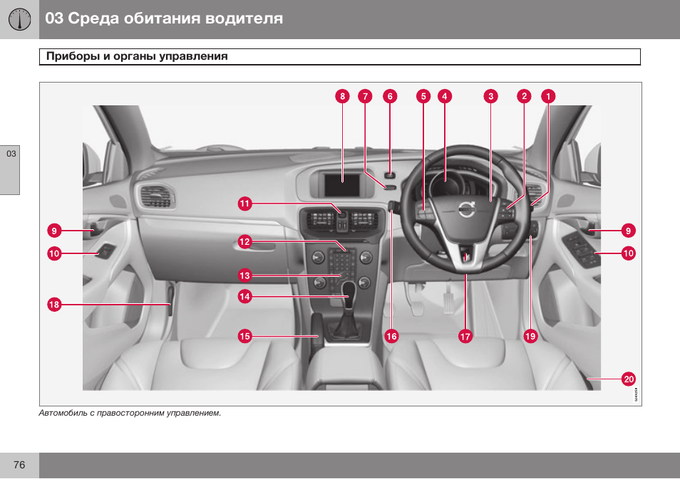 Volvo V40 Cross Country MY14 руководство по эксплуатации User Manual | Page 78 / 472