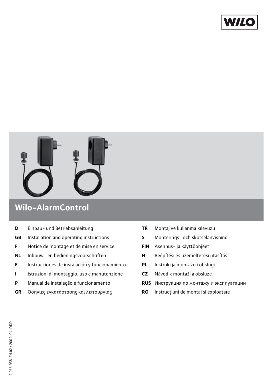 Wilo AlarmControl User Manual | 128 pages