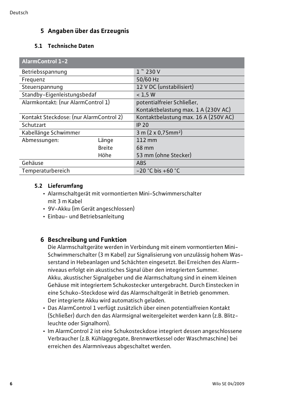 Wilo AlarmControl User Manual | Page 10 / 128