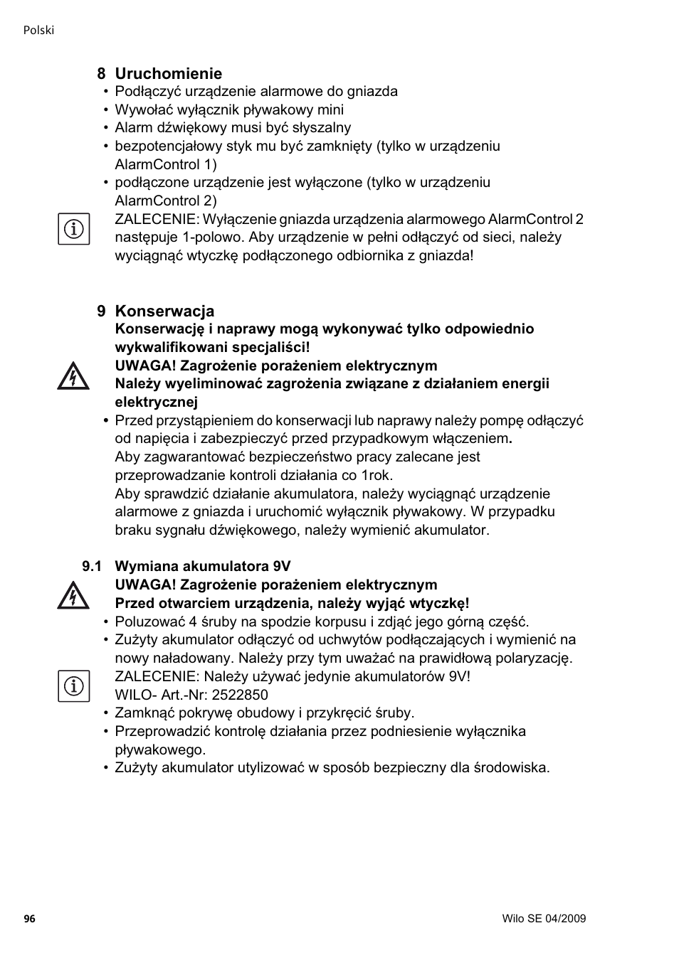 Wilo AlarmControl User Manual | Page 100 / 128