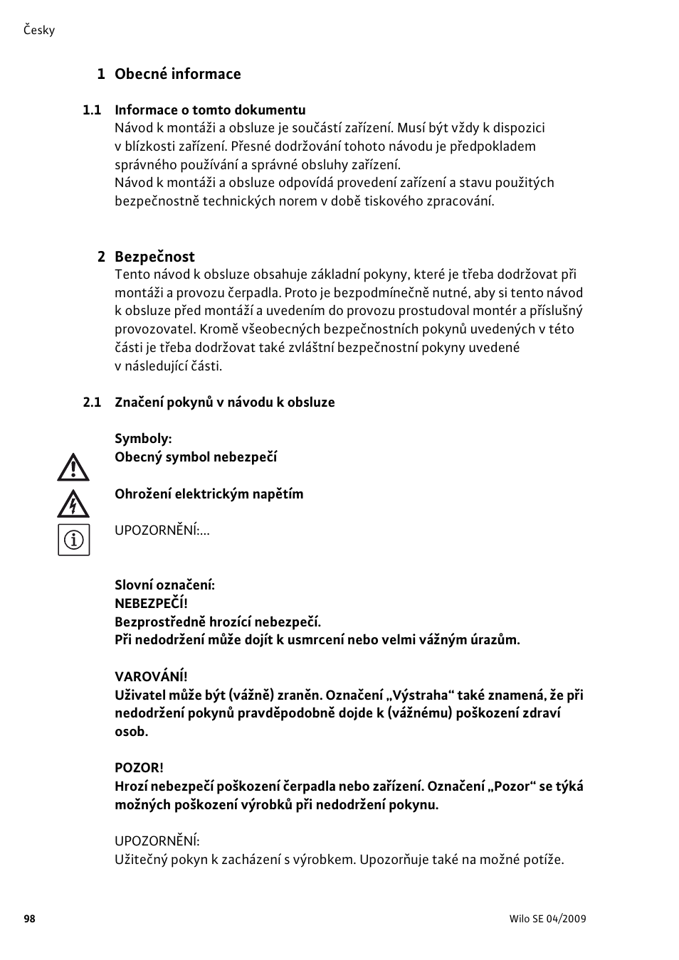 Wilo AlarmControl User Manual | Page 102 / 128