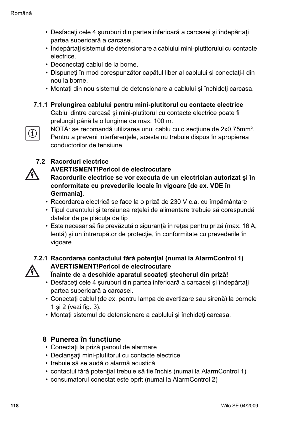Wilo AlarmControl User Manual | Page 122 / 128