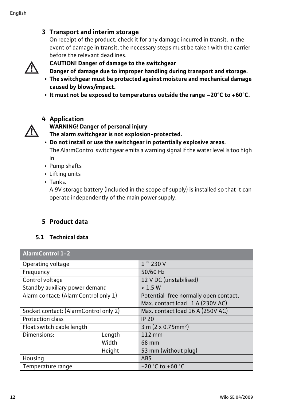 Wilo AlarmControl User Manual | Page 16 / 128