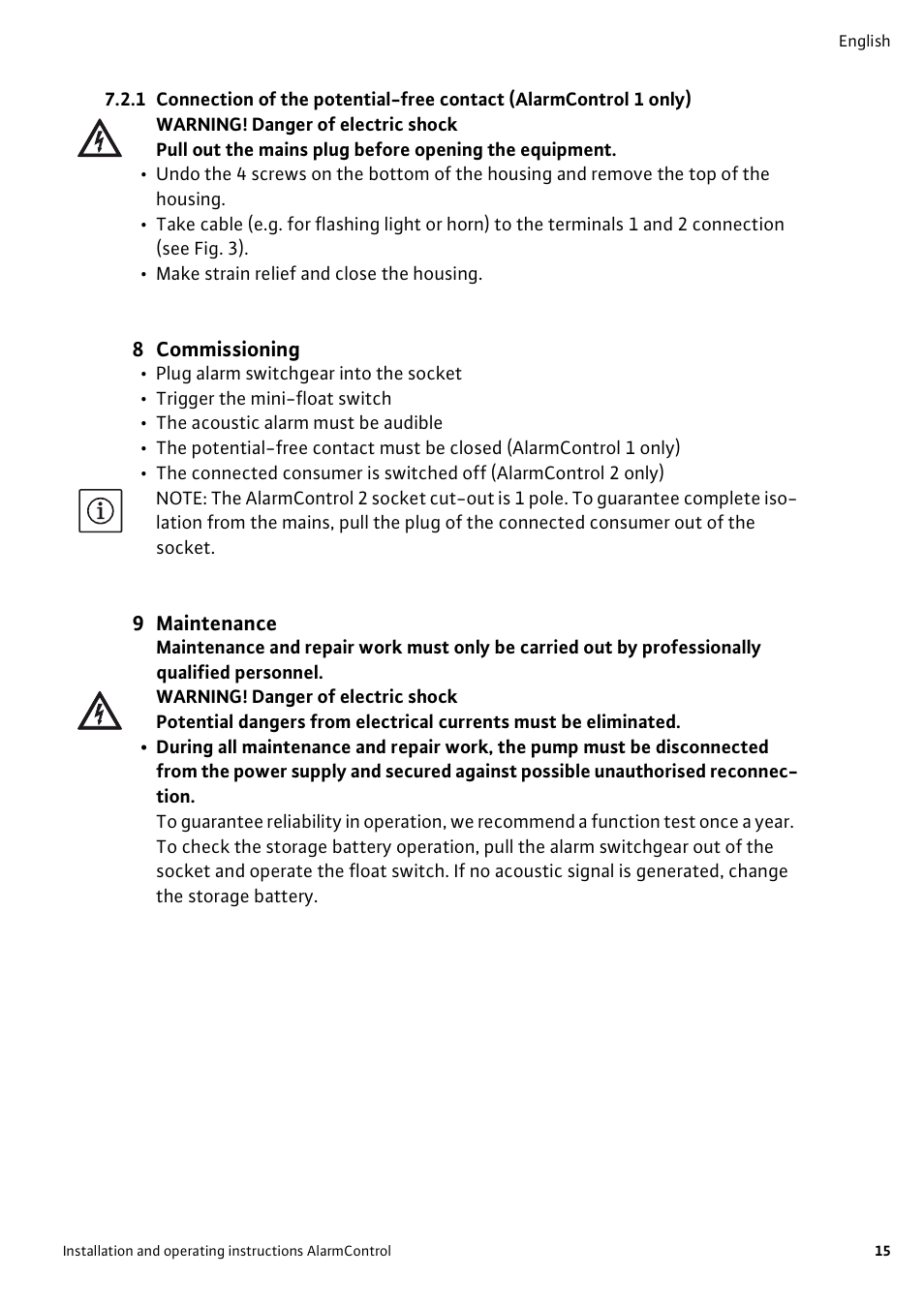 Wilo AlarmControl User Manual | Page 19 / 128