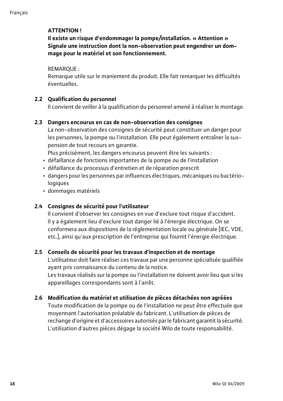 Wilo AlarmControl User Manual | Page 22 / 128