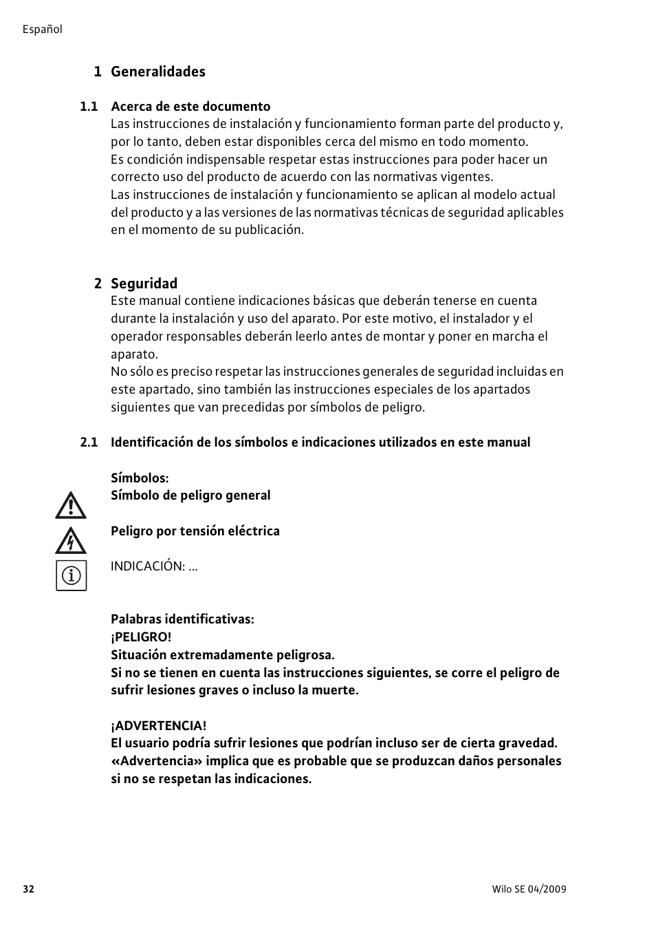 Wilo AlarmControl User Manual | Page 36 / 128