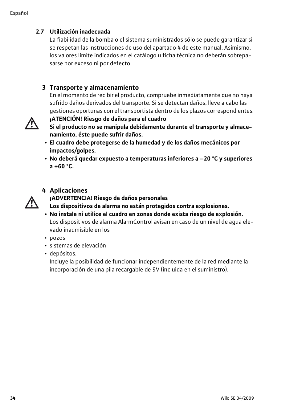Wilo AlarmControl User Manual | Page 38 / 128