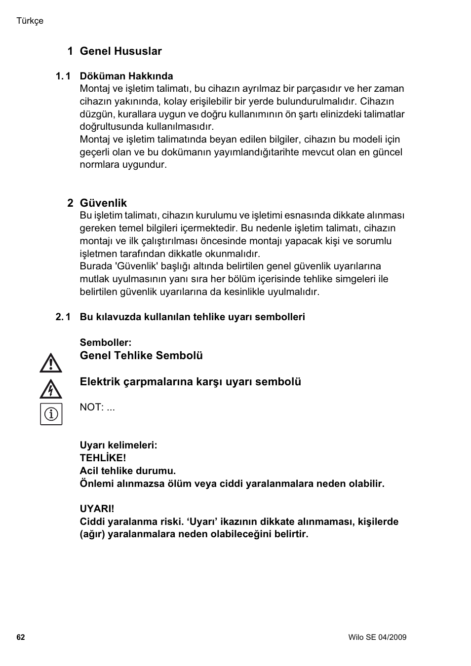 Wilo AlarmControl User Manual | Page 66 / 128