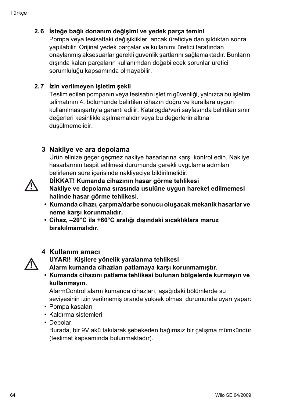 Wilo AlarmControl User Manual | Page 68 / 128