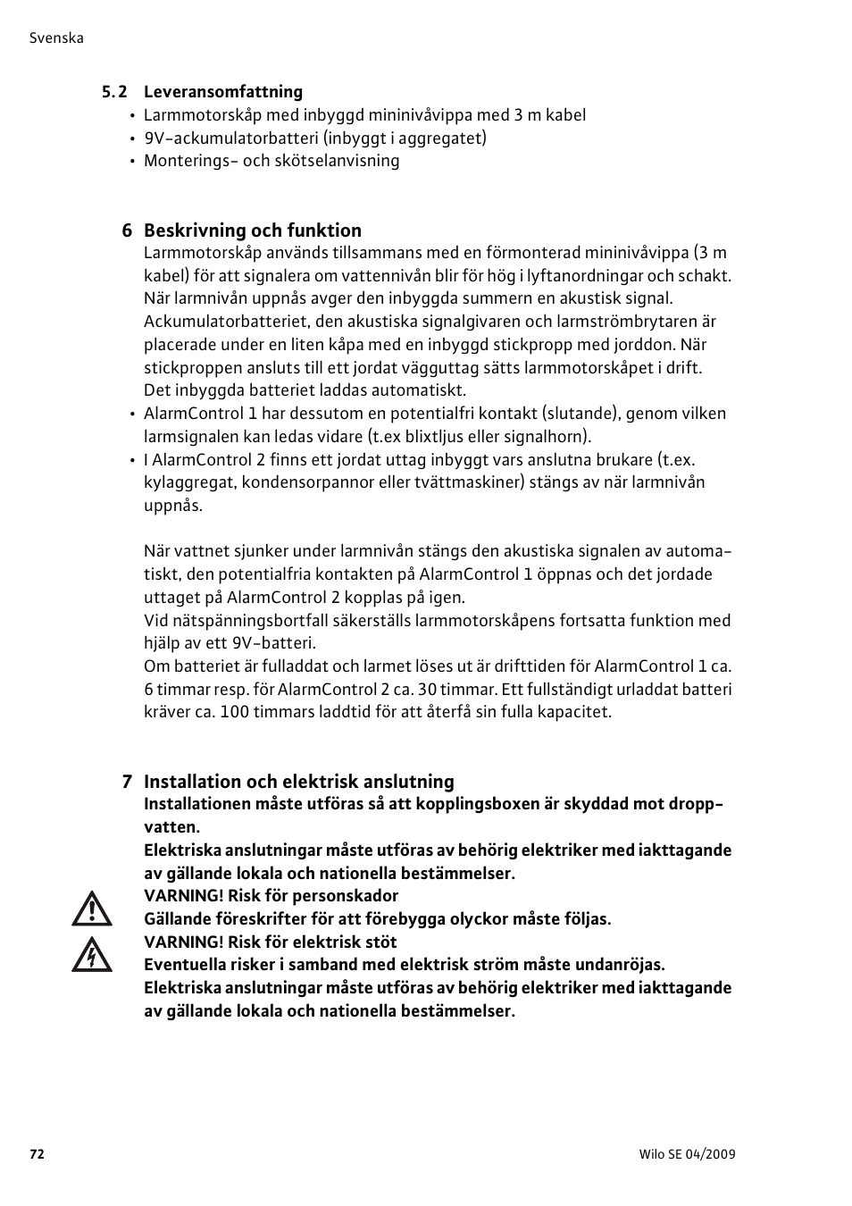 Wilo AlarmControl User Manual | Page 76 / 128