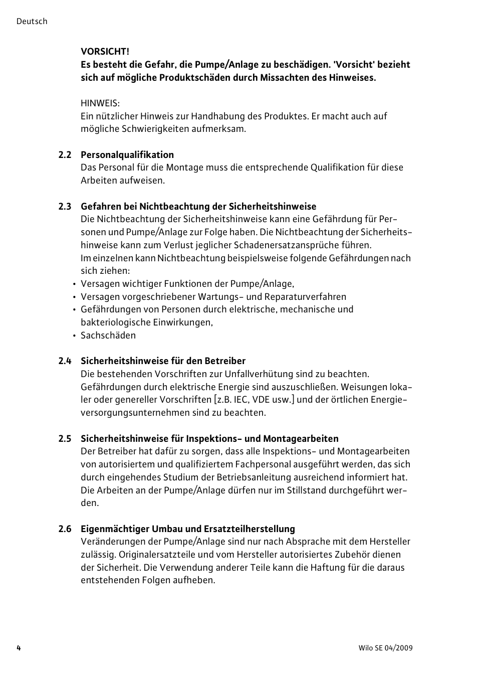 Wilo AlarmControl User Manual | Page 8 / 128