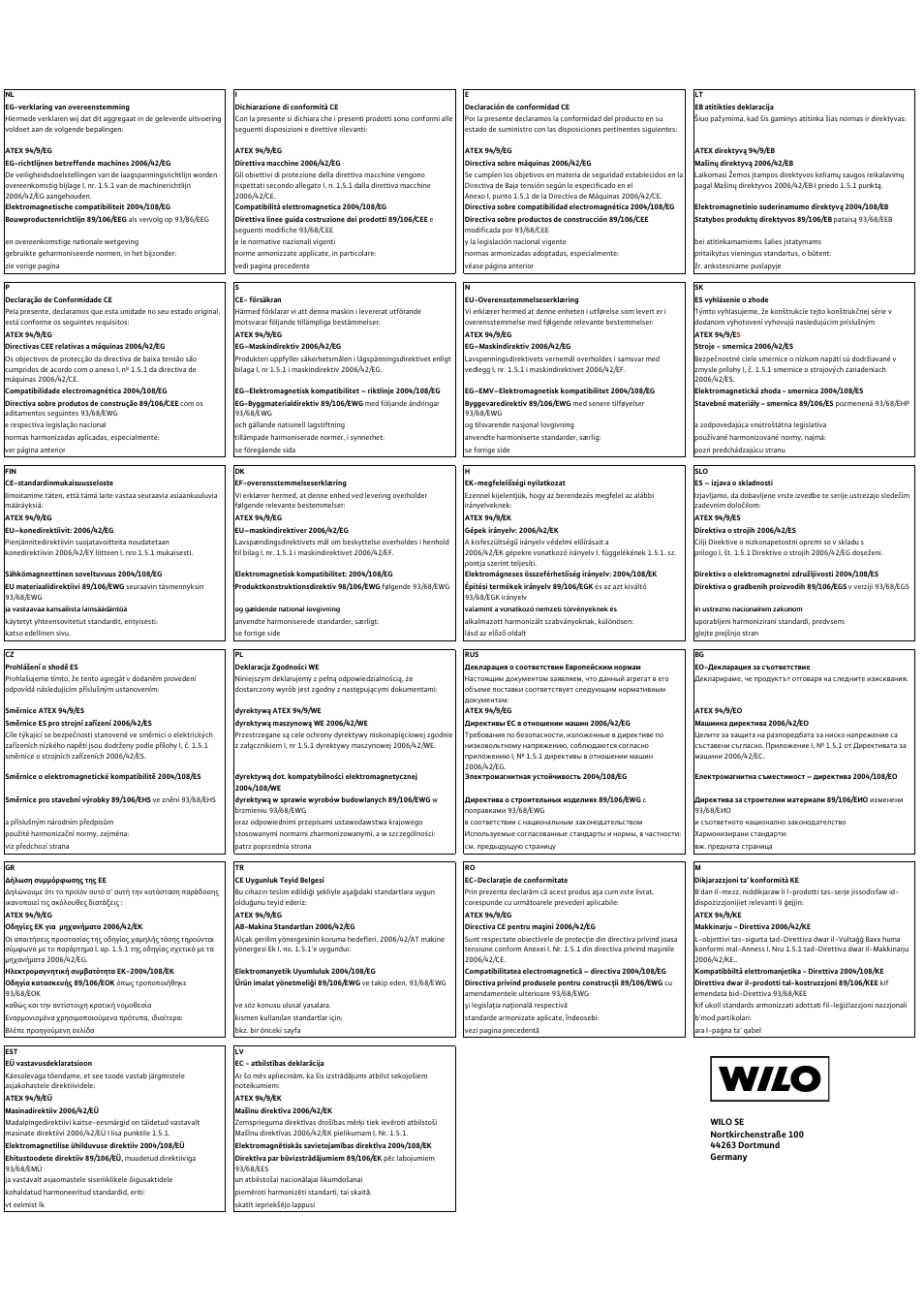 Wilo DrainLift WS 830 User Manual | Page 23 / 26